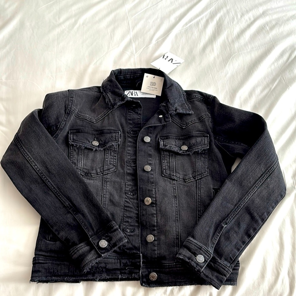 Zara black jean jacket